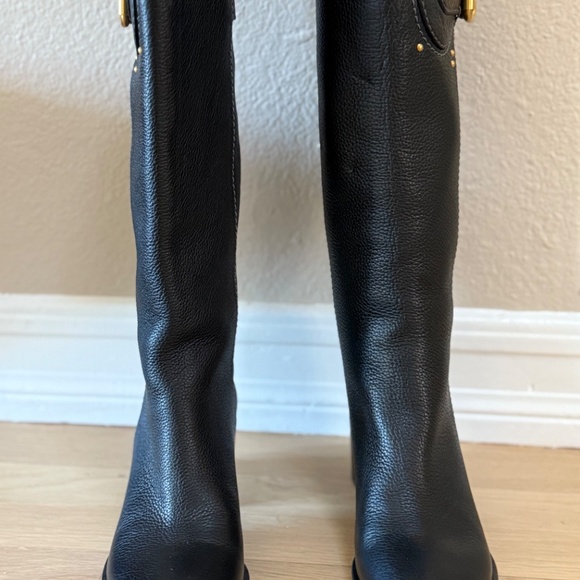 Chloe Prince Black Riding boot size 37.5 (7) - Picture 4 of 7